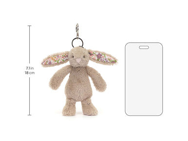 Bijou de Sac "Pétale" Lapin Beige Blossom