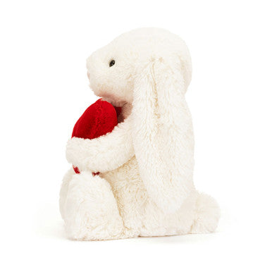 Lapin timide coeur d'amour rouge
