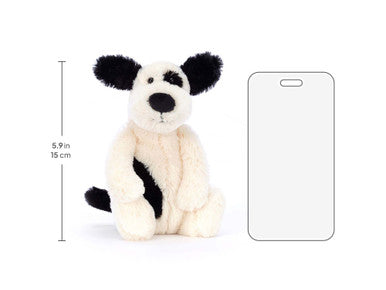 Chiot timide noir et crème