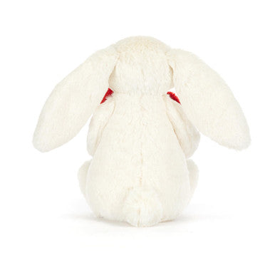 Lapin timide coeur d'amour rouge