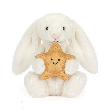 Lapin crème avec étoile
