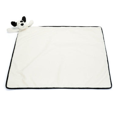 Couverture pour chiot timide noir et crème