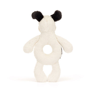 Hochet anneau pour chiot Bashful noir et crème