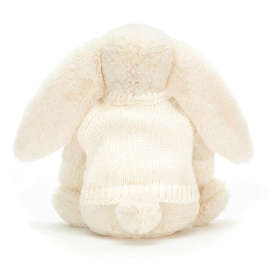 Lapin crème timide avec pull crème personnalisé