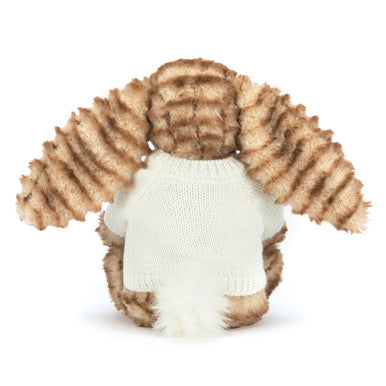 Bashful Luxe Bunny Juniper avec pull crème personnalisé