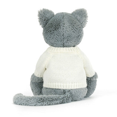 Chaton timide avec pull crème personnalisé