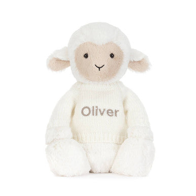 Agneau Skipson avec pull crème personnalisé