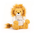 Lion timide avec pull crème personnalisé