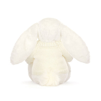 Bashful Luxe Bunny Luna avec pull crème personnalisé
