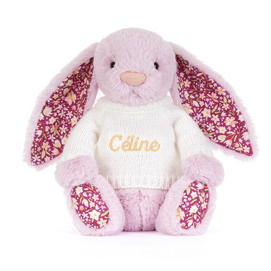 Thistlepop Blossom Luxe Bunny avec pull crème personnalisé