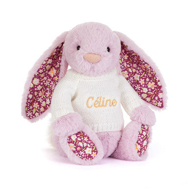 Thistlepop Blossom Luxe Bunny avec pull crème personnalisé