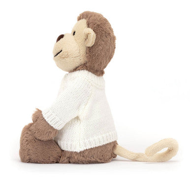Singe timide avec pull crème personnalisé