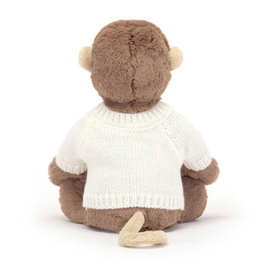 Singe timide avec pull crème personnalisé