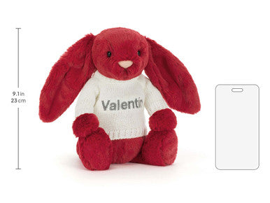 Bashful Luxe Bunny Scarlett avec pull crème personnalisé