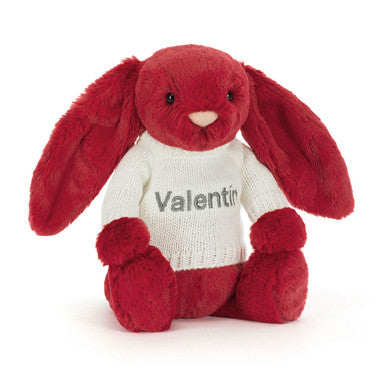 Bashful Luxe Bunny Scarlett avec pull crème personnalisé