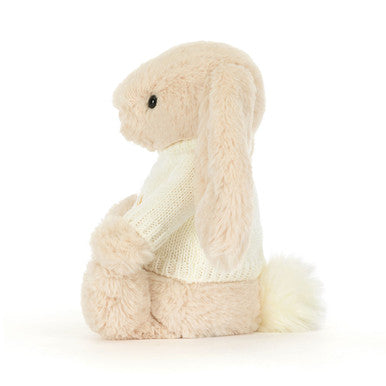 Bashful Luxe Bunny Willow avec pull crème personnalisé