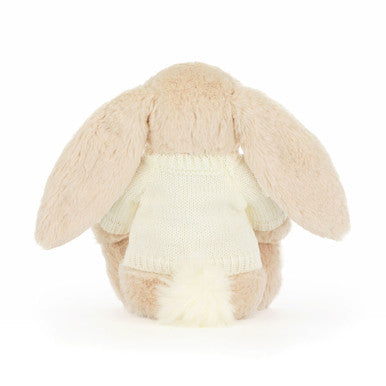 Bashful Luxe Bunny Willow avec pull crème personnalisé