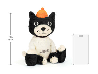 Jellycat Jack avec pull crème personnalisé
