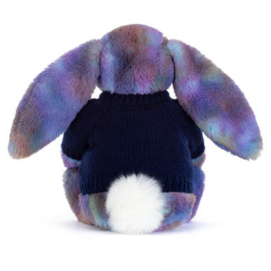 Zodihop Luxe Bunny avec pull bleu marine personnalisé