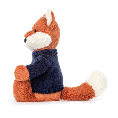 Bashful Fox Cub avec pull bleu marine personnalisé