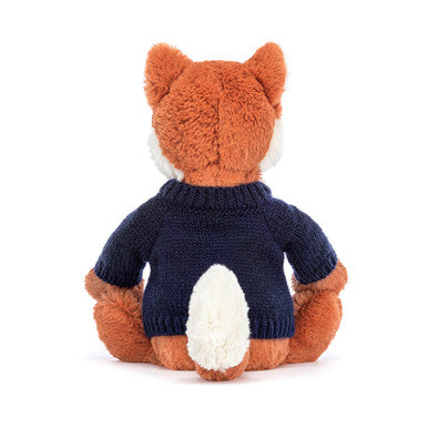 Bashful Fox Cub avec pull bleu marine personnalisé