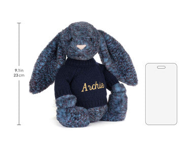 Hopscone Luxe Bunny avec pull bleu marine personnalisé