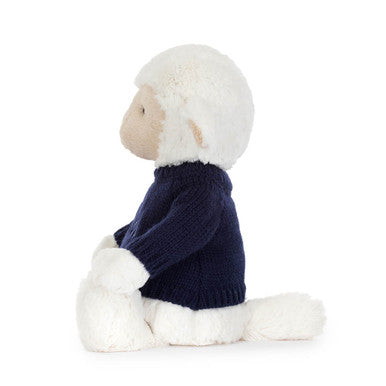 Agneau Skipson avec pull bleu marine personnalisé