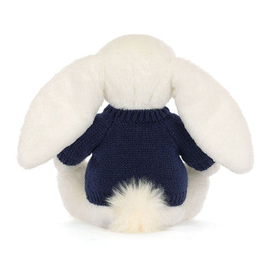 Bashful Luxe Bunny Luna avec pull bleu marine personnalisé