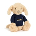 Bashful Luxe Puppy Orlando avec pull bleu marine personnalisé