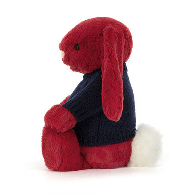 Bashful Luxe Bunny Scarlett avec pull bleu marine personnalisé