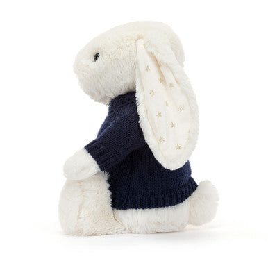 Bashful Twinkle Bunny avec pull bleu marine personnalisé