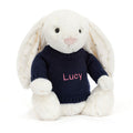 Bashful Twinkle Bunny avec pull bleu marine personnalisé