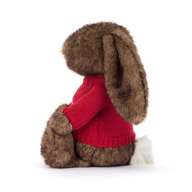 Hoppleston Luxe Bunny avec pull rouge personnalisé