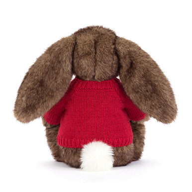 Hoppleston Luxe Bunny avec pull rouge personnalisé