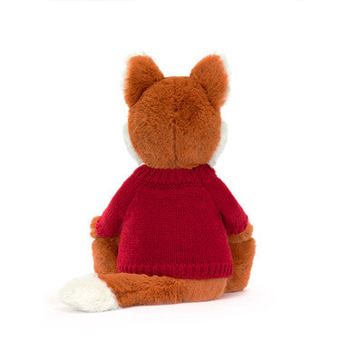 Petit renard timide avec pull rouge personnalisé