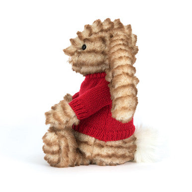 Bashful Luxe Bunny Juniper avec pull rouge personnalisé