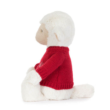 Agneau Skipson avec pull rouge personnalisé