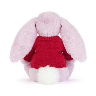 Thistlepop Blossom Luxe Bunny avec pull rouge personnalisé