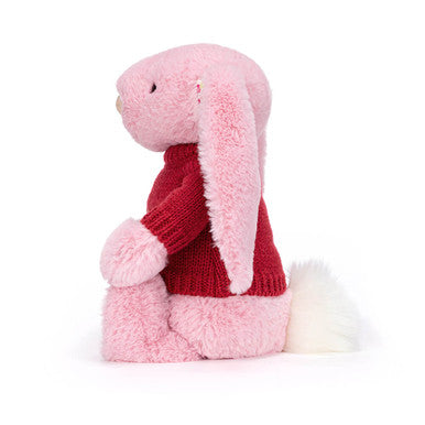 Blushkin Blossom Luxe Bunny avec pull rouge personnalisé