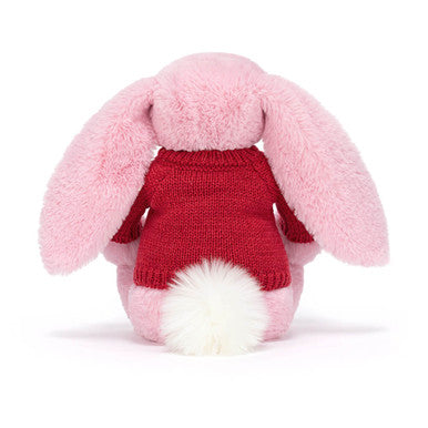Blushkin Blossom Luxe Bunny avec pull rouge personnalisé
