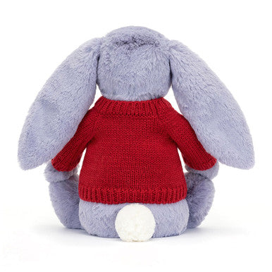 Lapin alto timide avec pull rouge personnalisé
