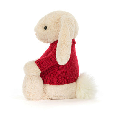 Bashful Luxe Bunny Willow avec pull rouge personnalisé