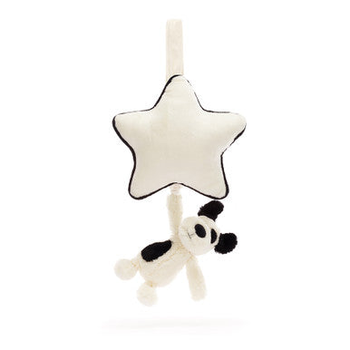 Pull musical chiot noir et crème Bashful