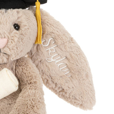 Tenue personnalisée de remise des diplômes de lapin timide