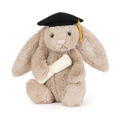 Tenue personnalisée de remise des diplômes de lapin timide