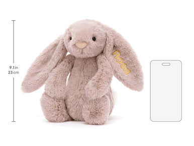 Personnalisé Bashful Luxe Bunny Rosa Medium