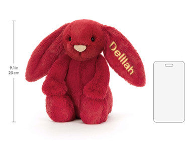 Personnalisé Bashful Luxe Bunny Scarlett Medium
