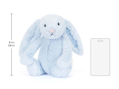 Medium Lapin bleu timide personnalisé