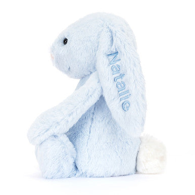 Medium Lapin bleu timide personnalisé