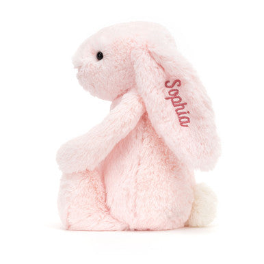 Lapin rose timide personnalisé Medium